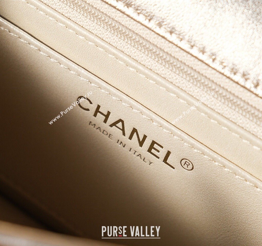 Chanel Metallized Braided Calfskin Mini Flap Bag AS4797 Gold 2025 (yezi-250526007)
