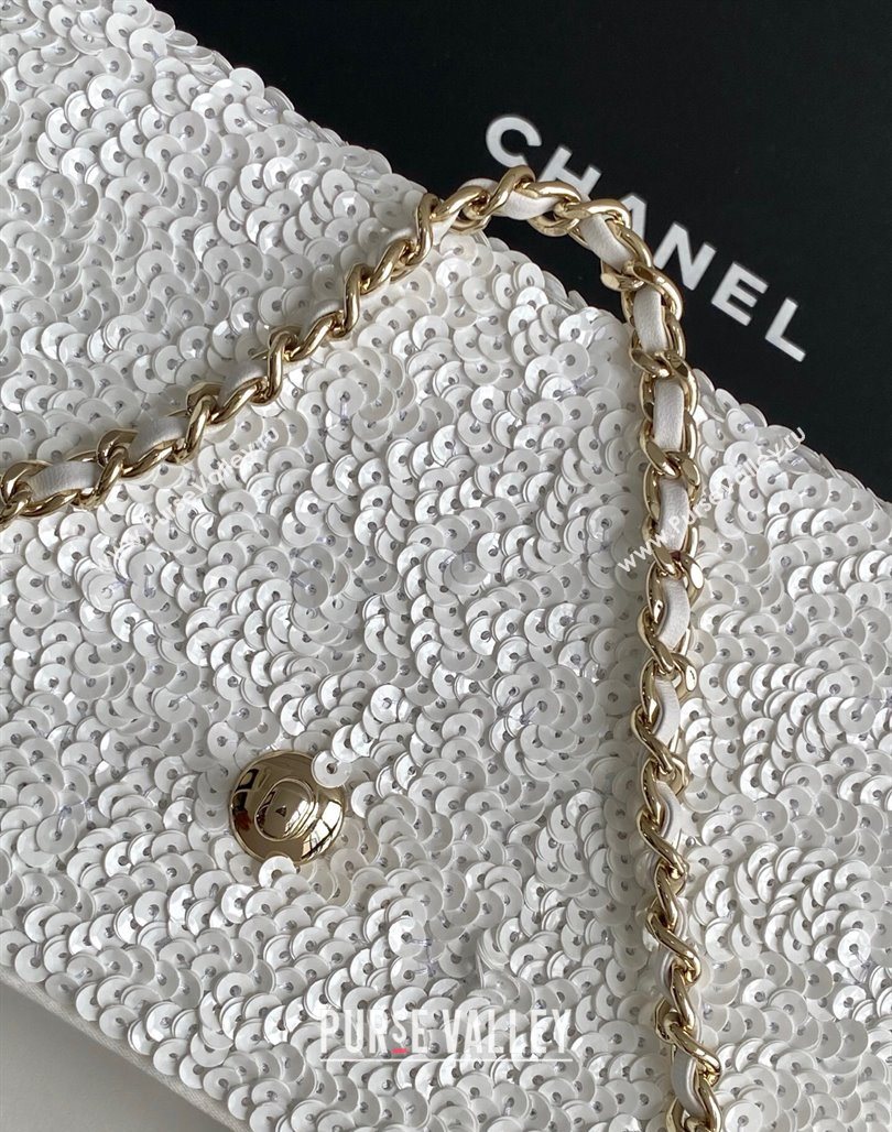 Chanel Sequins Mini Shopping Bag AS4416 White 2025 (yezi-250526094)