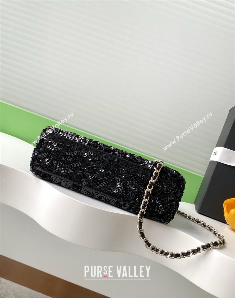 Chanel Sequins Mini Shopping Bag AS4416 Black 2025 (yezi-250526095)