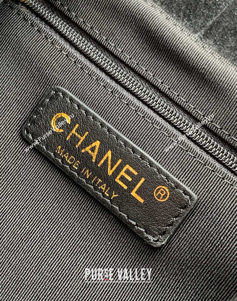 Chanel Vintage Quilted Suede Hobo Bag Black 2025 CH052681 (yezi-250526081)