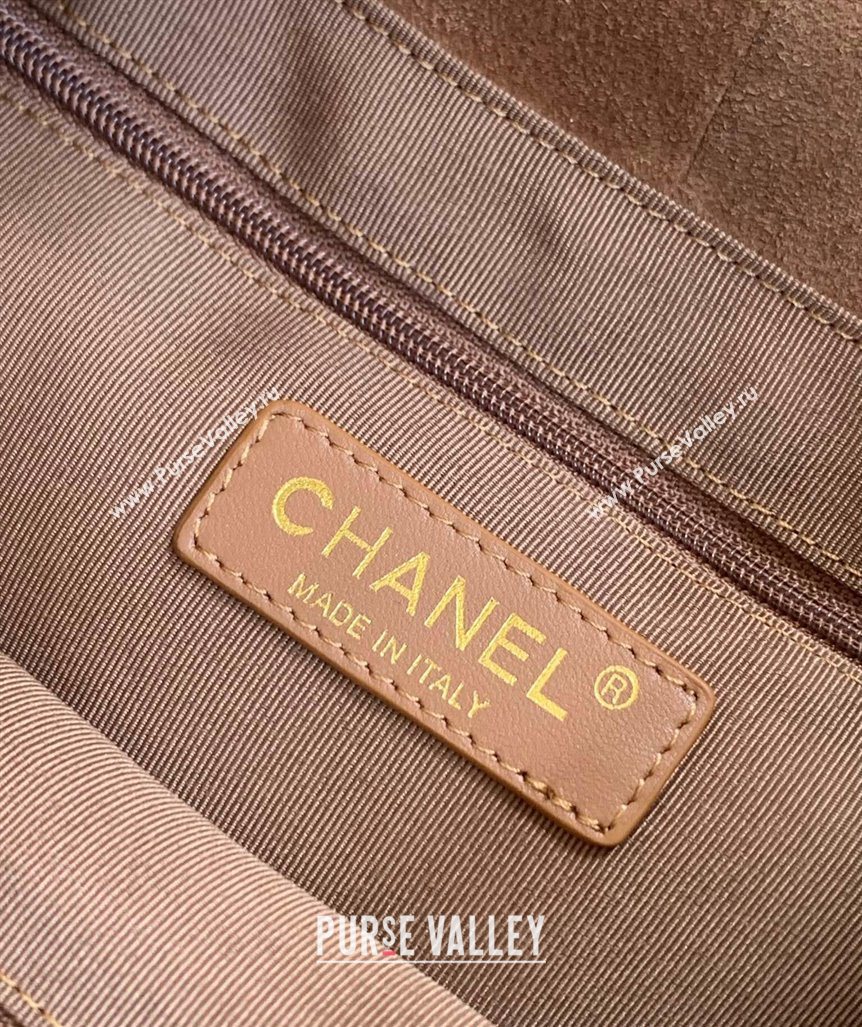 Chanel Vintage Quilted Suede Hobo Bag Brown 2025 CH052681 (yezi-250526082)