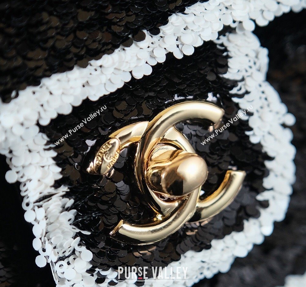 Chanel Sequins Mini Classic Flap Bag Black 2025 A69900 0526 (yezi-250526084)