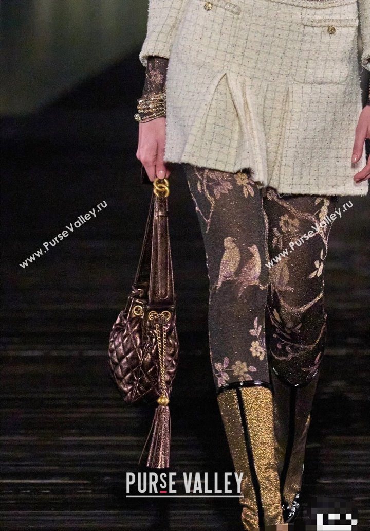 Chanel Calfskin Buucket Bag with Tassel Dark Burgundy 2025 CH052602 (yezi-250526043)