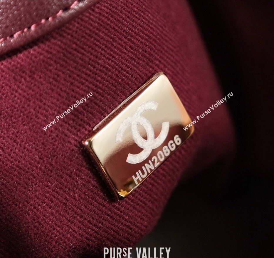 Chanel Calfskin Buucket Bag with Tassel Dark Burgundy 2025 CH052602 (yezi-250526043)