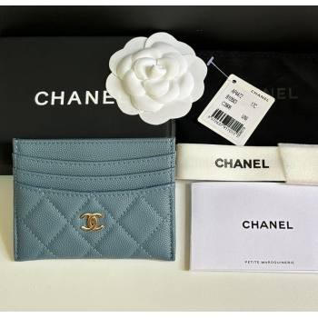 Chanel Grained Calfskin Card Holder Wallet Green2 2025 AP4472 (yezi-250526050)