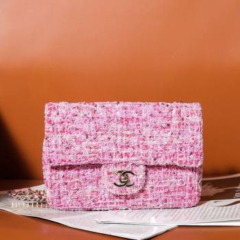 Chanel Tweed Sequins Mini Flap Bag Pink 2025 CH052604 (yezi-250526064)