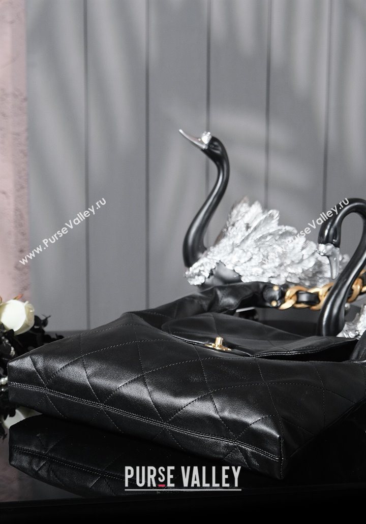 Chanel Lambskin Hobo Bag Black 2025 CH052671 (yezi-250526071)