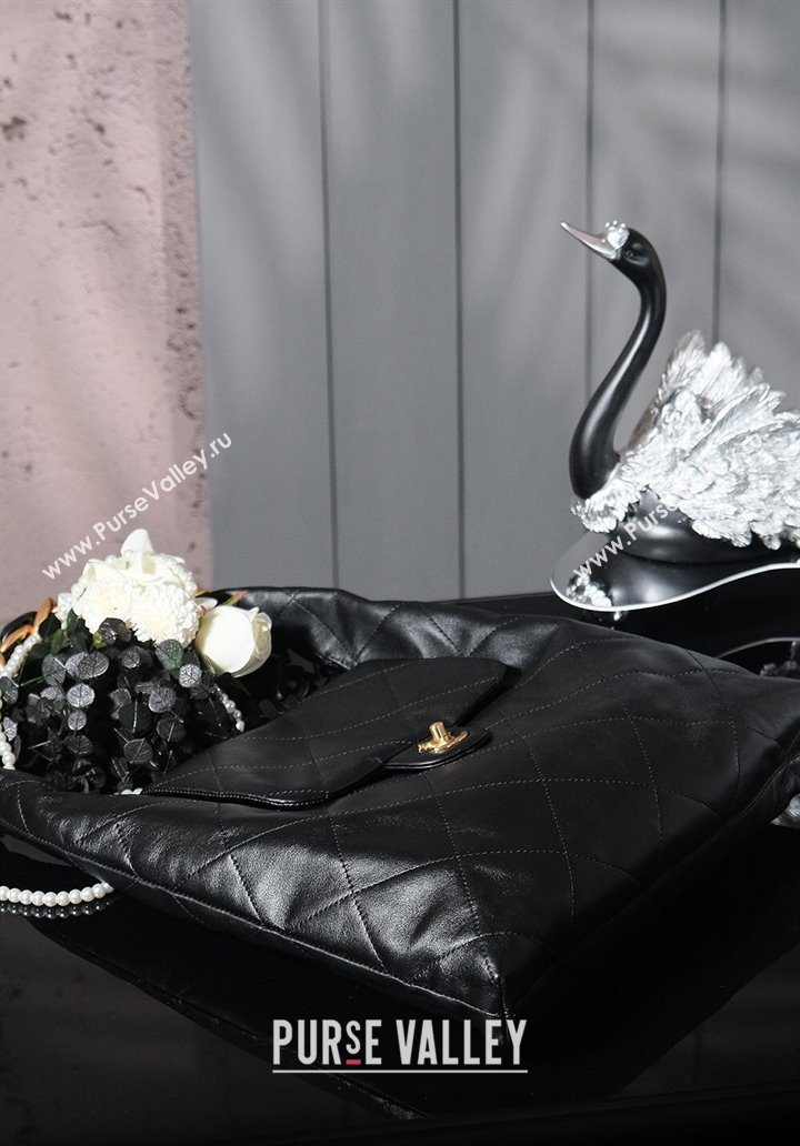 Chanel Lambskin Hobo Bag Black 2025 CH052671 (yezi-250526071)