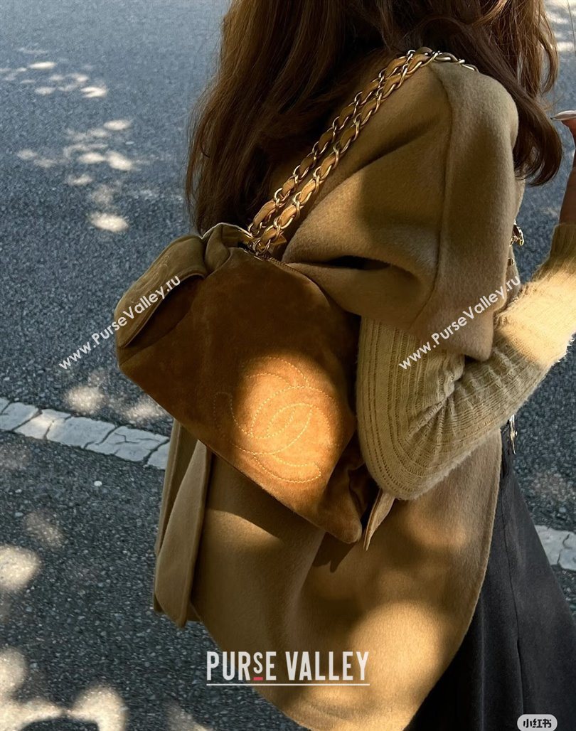 Chanel Brown Suede Boston Bag 2025 CH052673 (yezi-250526073)