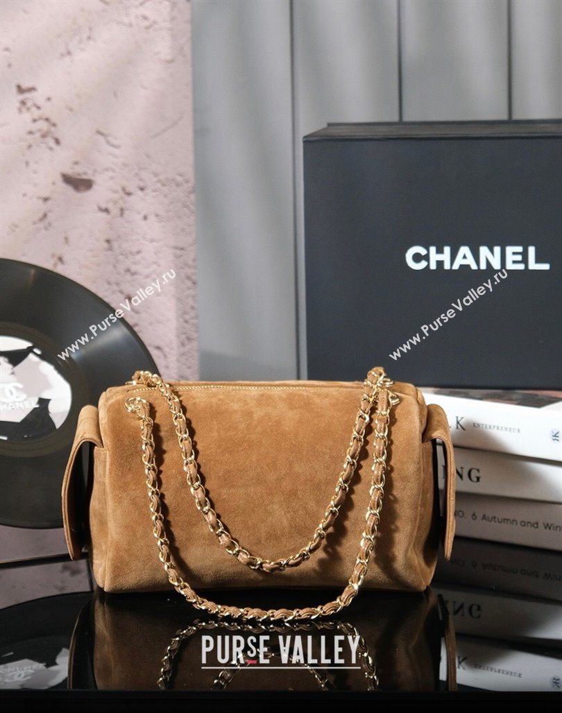 Chanel Brown Suede Boston Bag 2025 CH052673 (yezi-250526073)