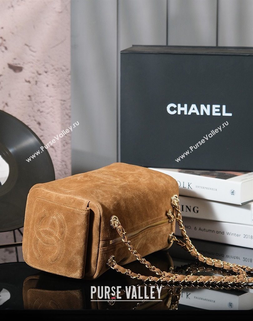 Chanel Brown Suede Boston Bag 2025 CH052673 (yezi-250526073)