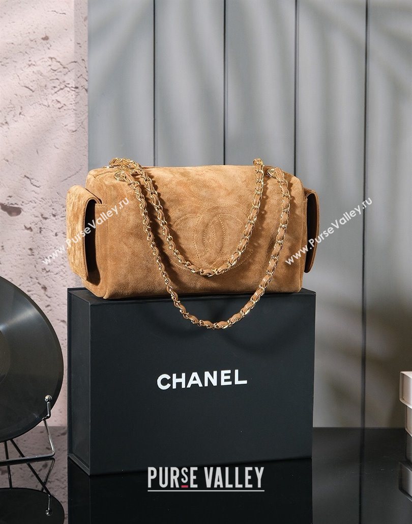 Chanel Brown Suede Boston Bag 2025 CH052673 (yezi-250526073)