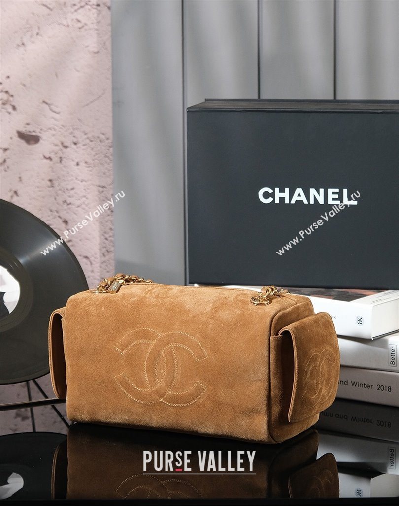 Chanel Brown Suede Boston Bag 2025 CH052673 (yezi-250526073)