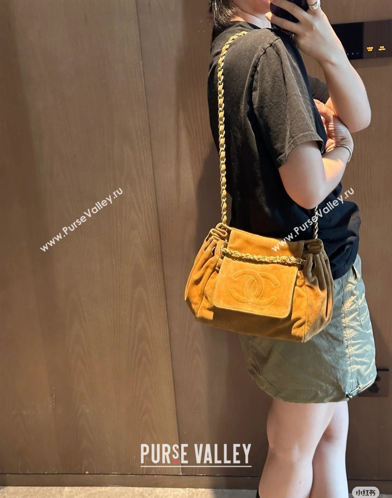 Chanel Brown Suede Flap Bag 2025 CH052673 (yezi-250526074)