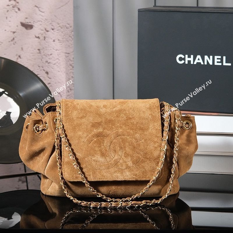 Chanel Brown Suede Flap Bag 2025 CH052673 (yezi-250526074)