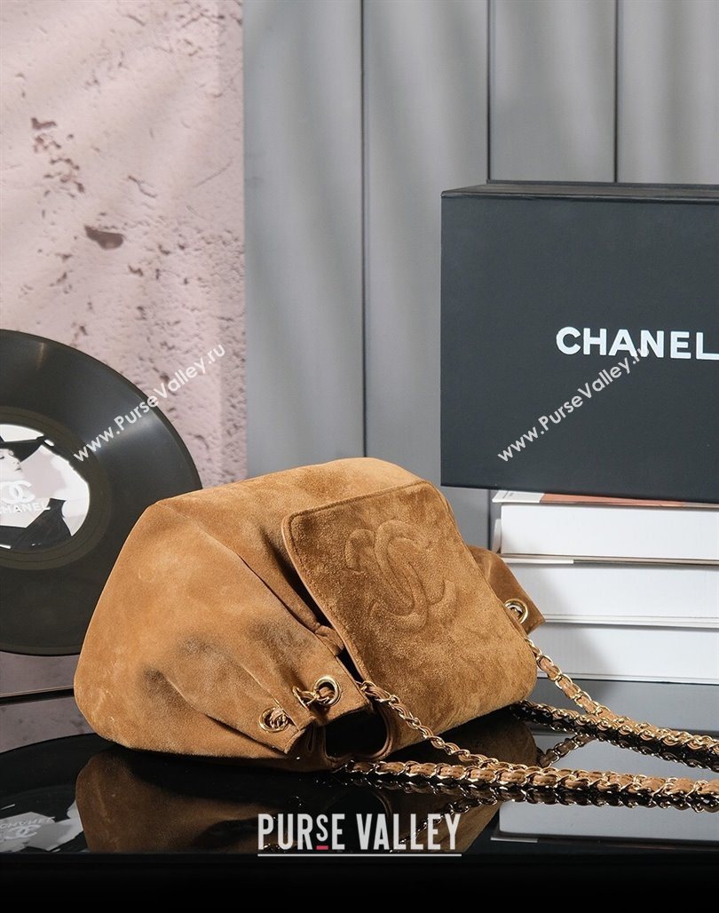 Chanel Brown Suede Flap Bag 2025 CH052673 (yezi-250526074)