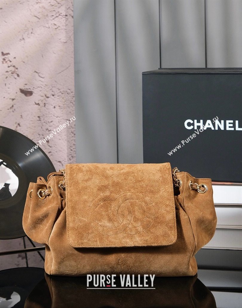 Chanel Brown Suede Flap Bag 2025 CH052673 (yezi-250526074)