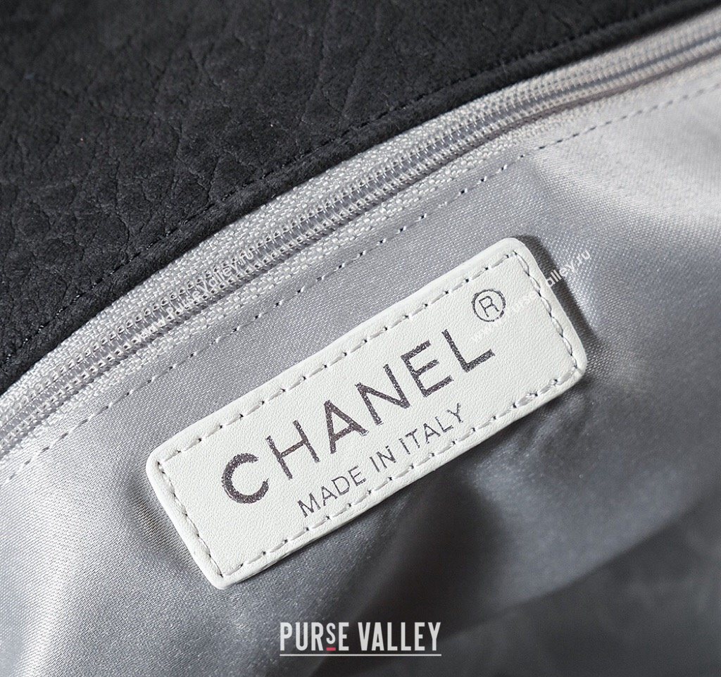 Chanel Vintage Suede Shopping Bag Black 2025 CH052675 (yezi-250526076)