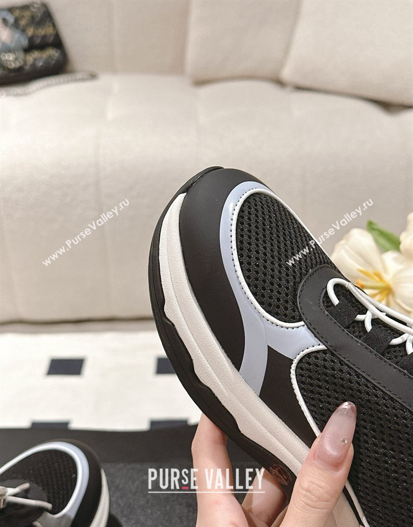 Chanel Calfskin and Mesh Sneakers Black 2025 CH061006 (SS-250610027)