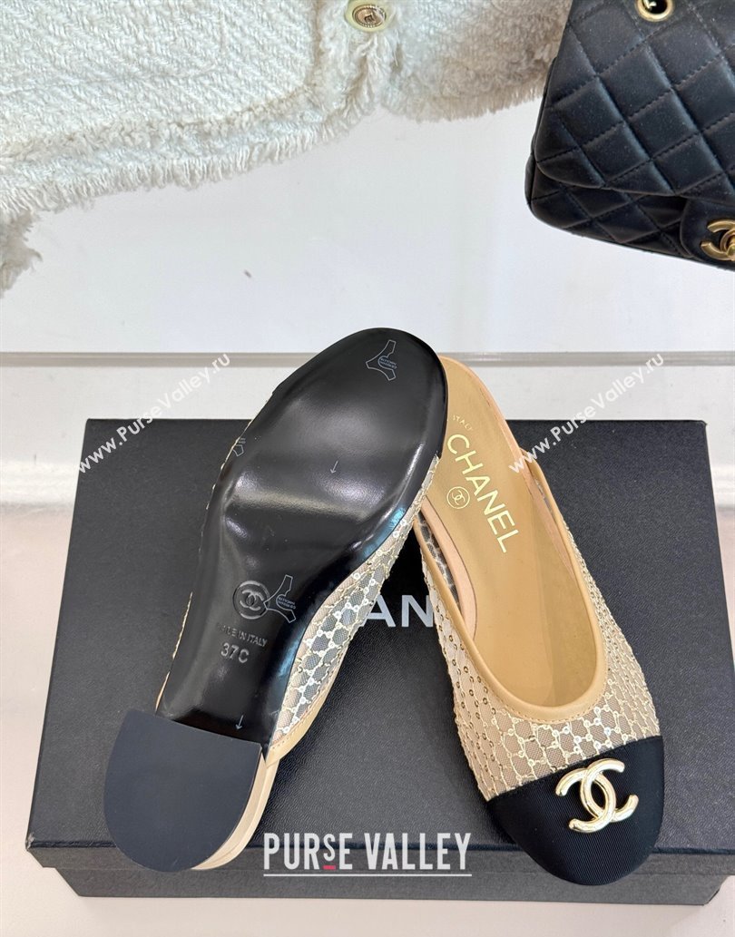 Chanel Mesh Heel Mules Beige 2025 CH061014 (MD-250610084)