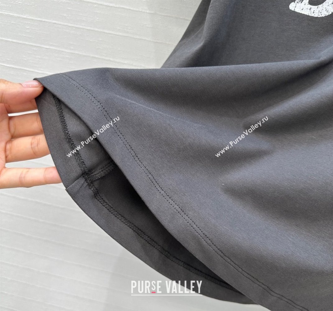 Dior Cotton T-Shirt with Studs Grey 2025 DR061202 (QI-250612011)