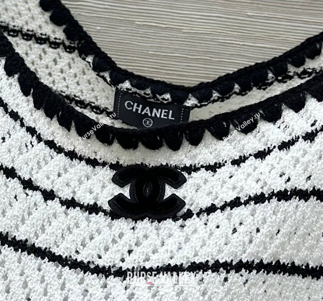 Chanel Knit Vest White 2025 061105 (QI-250611017)