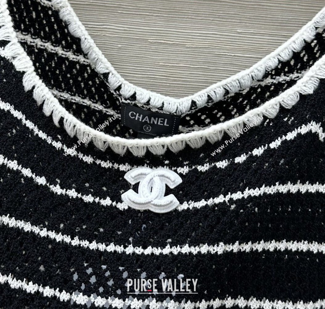 Chanel Knit Vest Black 2025 061105 (QI-250611018)