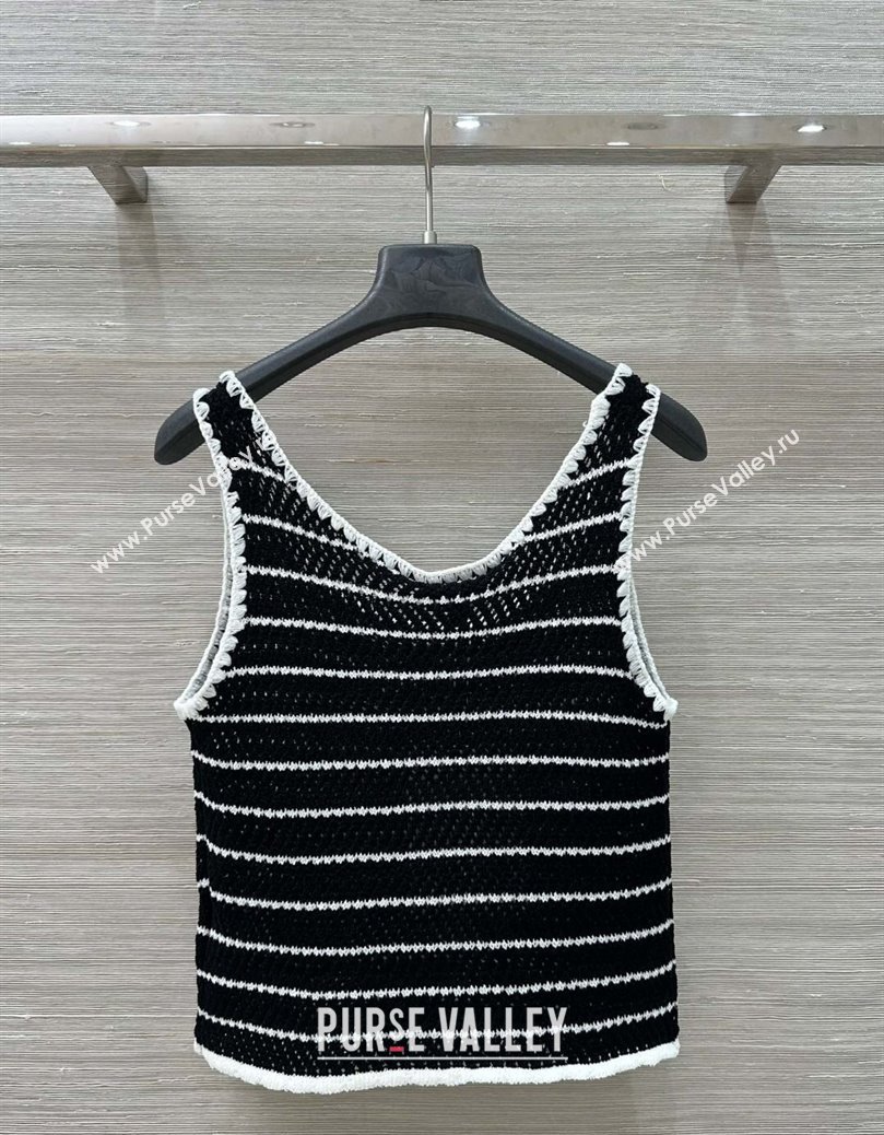 Chanel Knit Vest Black 2025 061105 (QI-250611018)