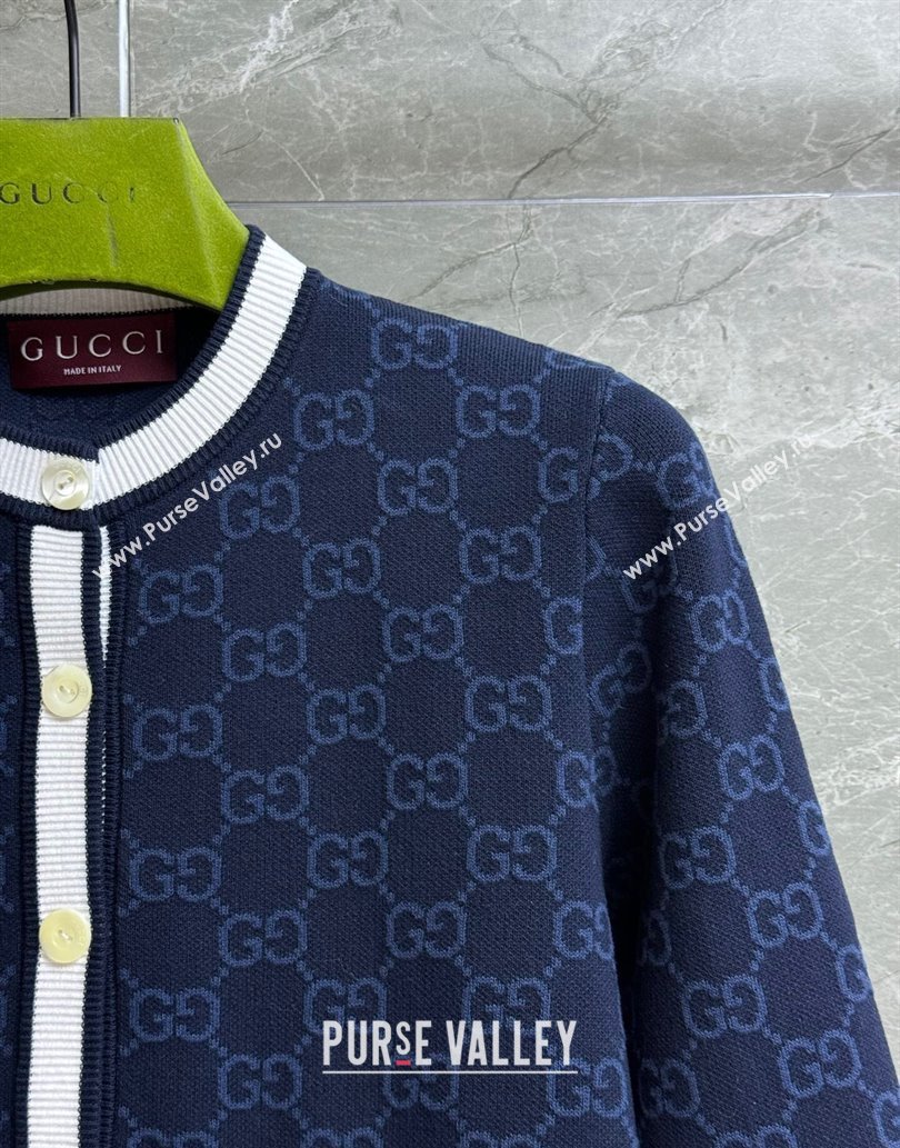 Gucci GG Cardigan Dark Blue 2025 0611 (QI-250611002)