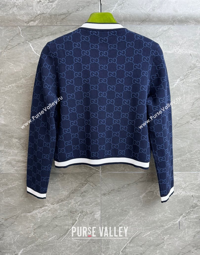 Gucci GG Cardigan Dark Blue 2025 0611 (QI-250611002)