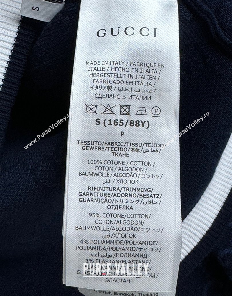 Gucci GG Cardigan Dark Blue 2025 0611 (QI-250611002)