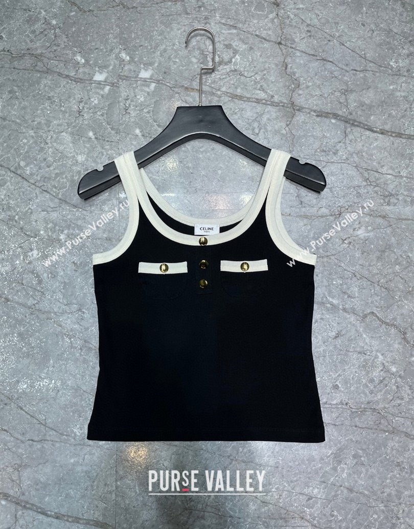 Celine Vest Black/White 2025 0611 (QI-250611019)