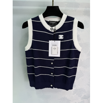 Chanel Knit Vest Black 2025 061107 (QI-250611025)