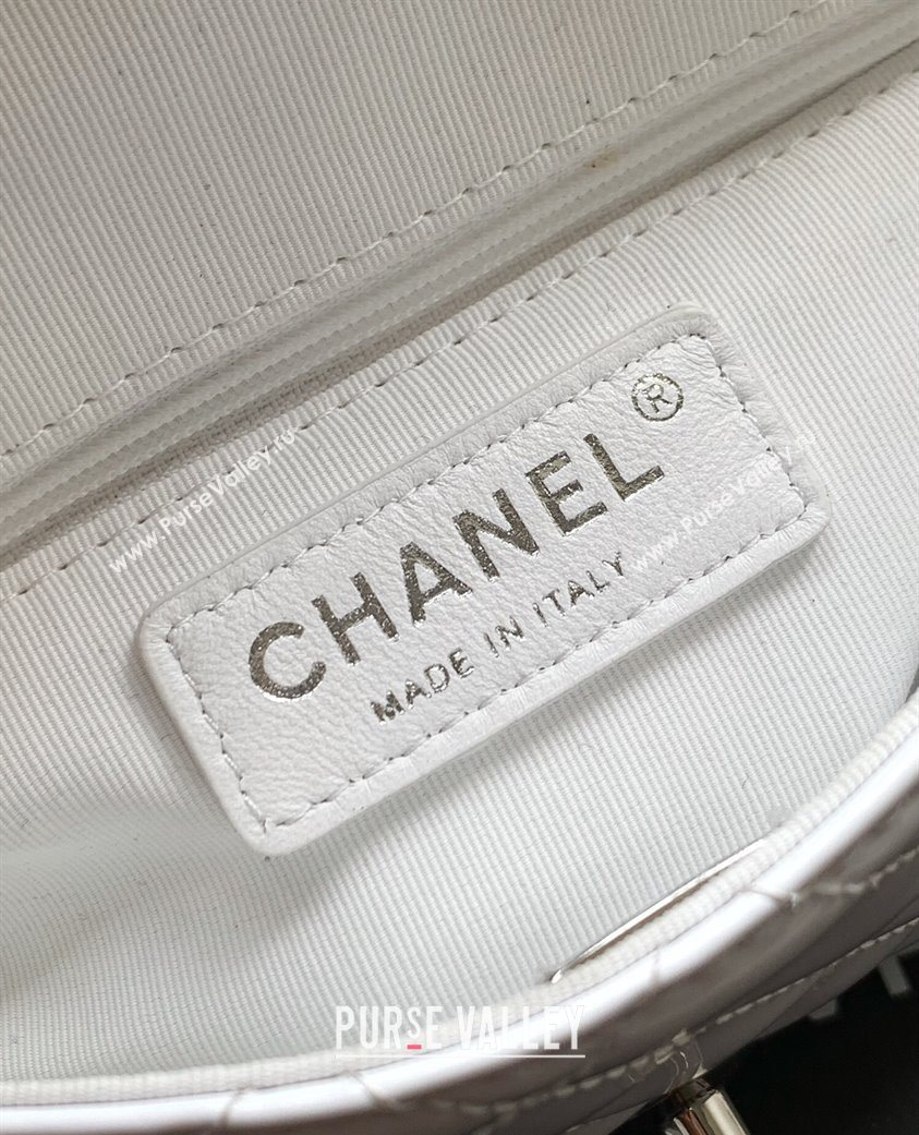 Chanel Large Mesh Patent Calfskin Shopping Bag White 2025 CH052603 (yezi-250702084)