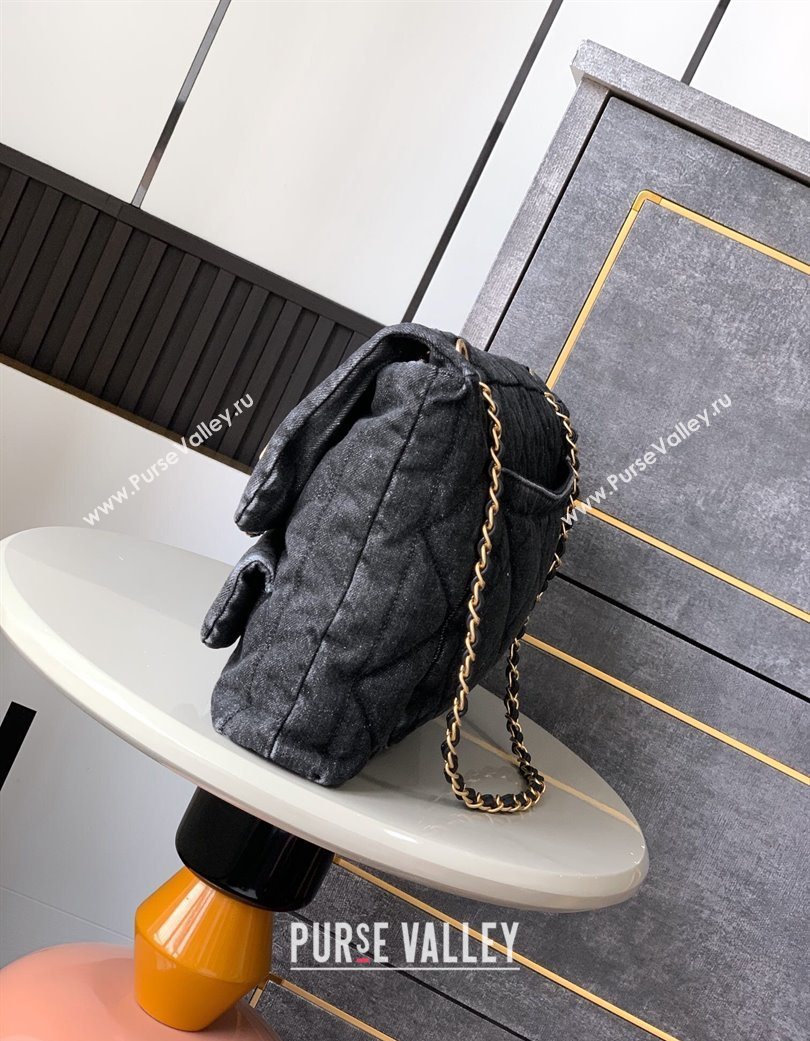 Chanel Denim Flap Bag with Pockets Black 2025 CH070301 (yezi-250703011)