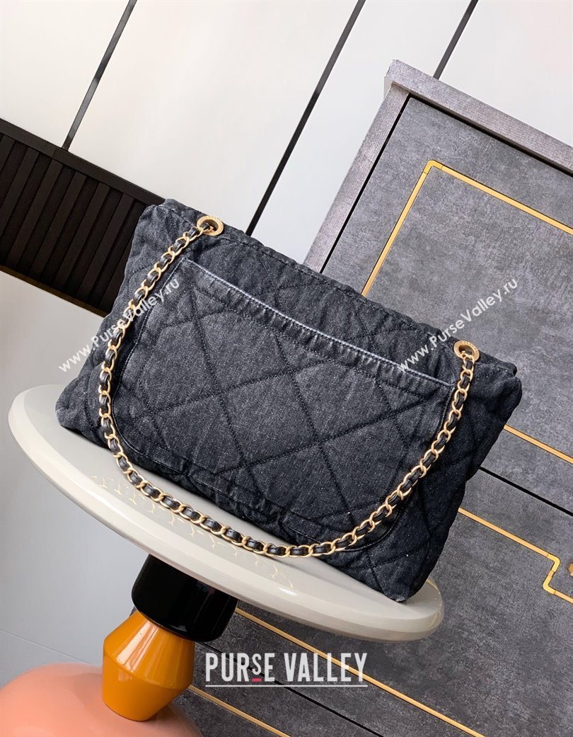 Chanel Denim Flap Bag with Pockets Black 2025 CH070301 (yezi-250703011)