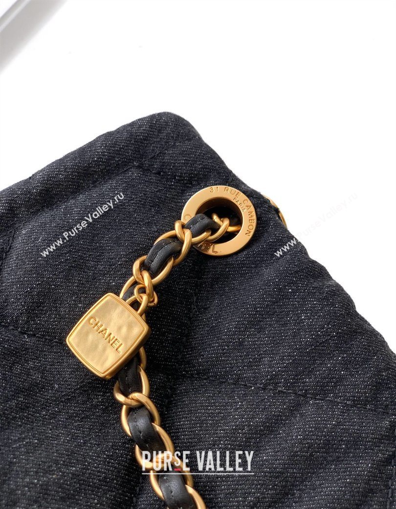 Chanel Denim Flap Bag with Pockets Black 2025 CH070301 (yezi-250703011)