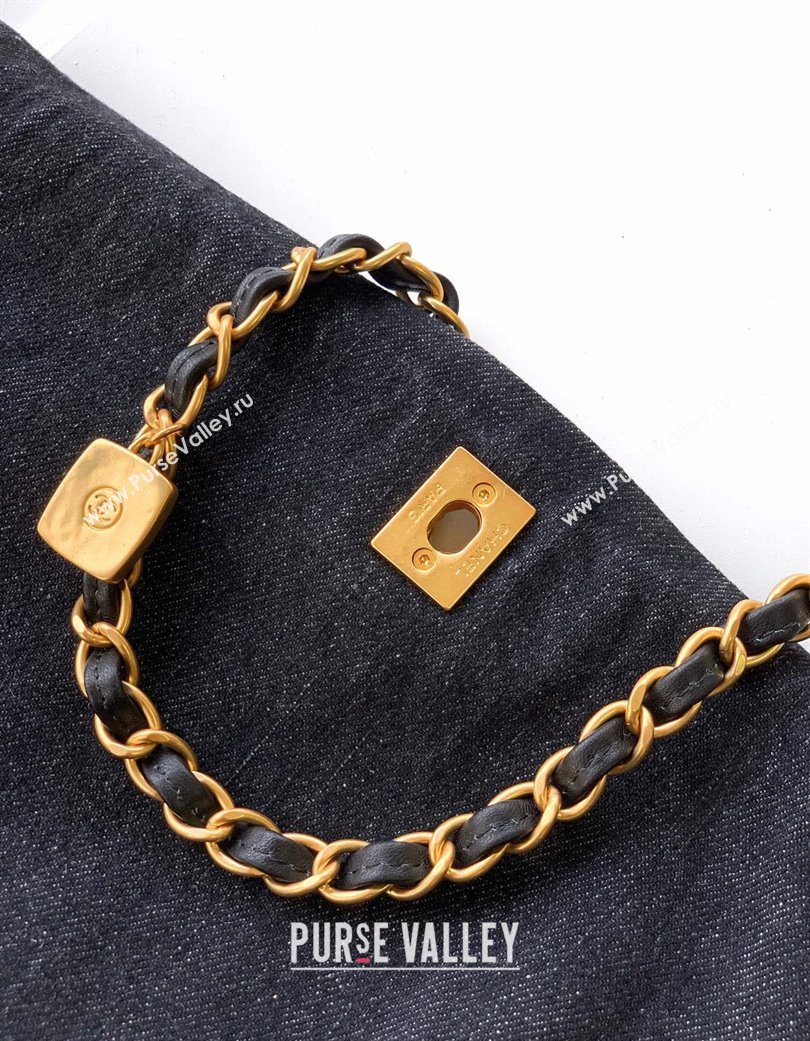 Chanel Denim Flap Bag with Pockets Black 2025 CH070301 (yezi-250703011)