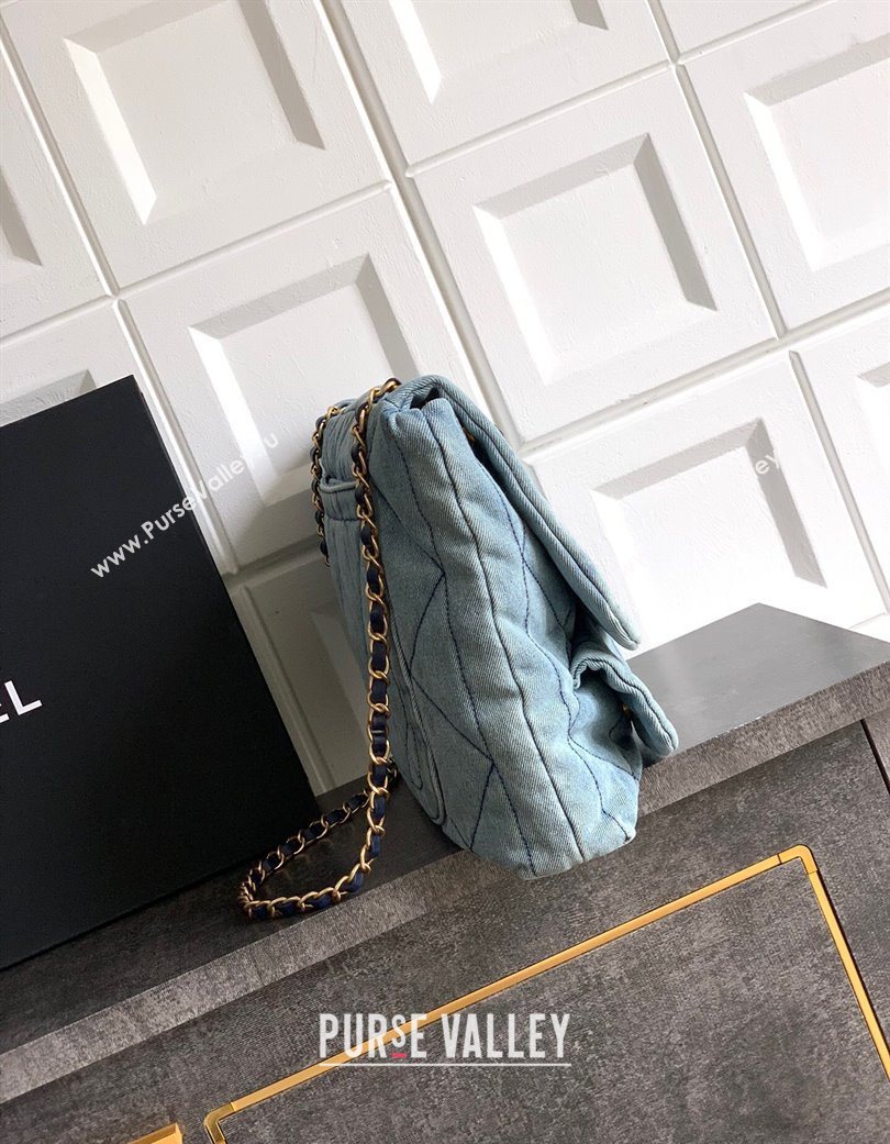Chanel Denim Flap Bag with Pockets Light Blue 2025 CH070301 (yezi-250703012)