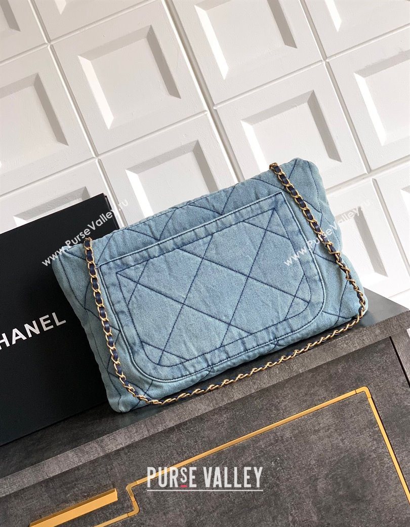 Chanel Denim Flap Bag with Pockets Light Blue 2025 CH070301 (yezi-250703012)