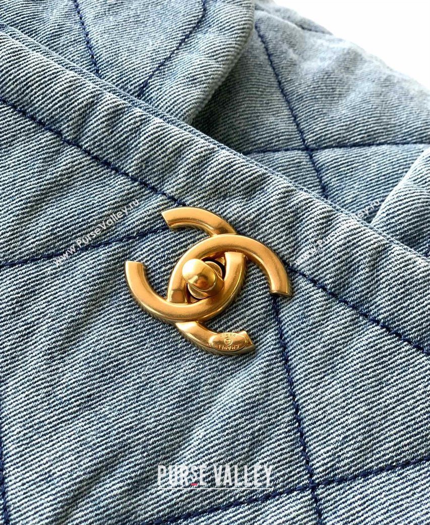 Chanel Denim Flap Bag with Pockets Light Blue 2025 CH070301 (yezi-250703012)