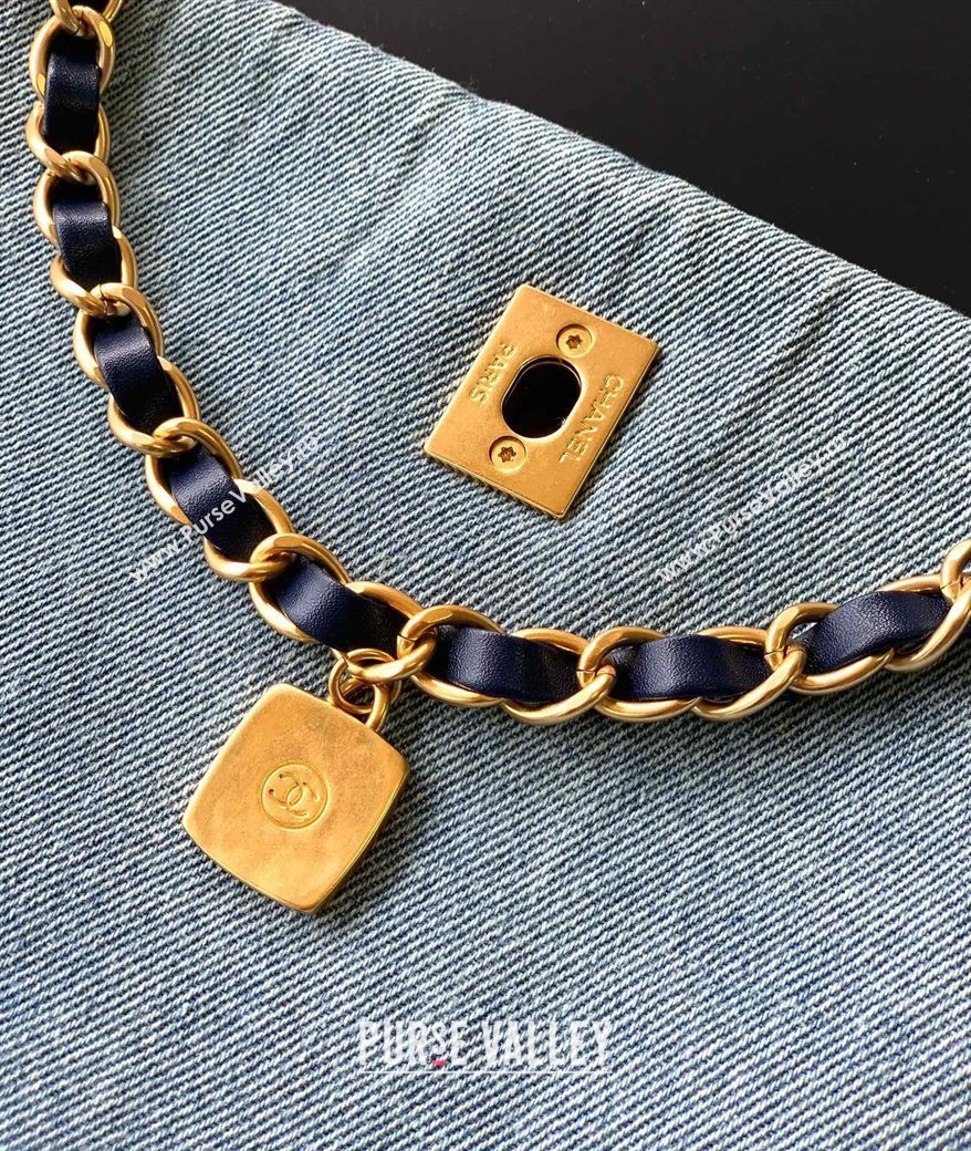 Chanel Denim Flap Bag with Pockets Light Blue 2025 CH070301 (yezi-250703012)