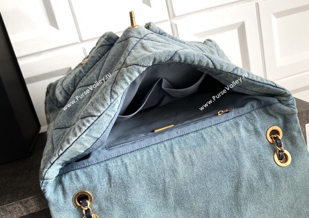 Chanel Denim Flap Bag with Pockets Light Blue 2025 CH070301 (yezi-250703012)