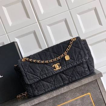 Chanel Denim Flap Bag with Large Pocket Black 2025 CH070301 (yezi-250703013)