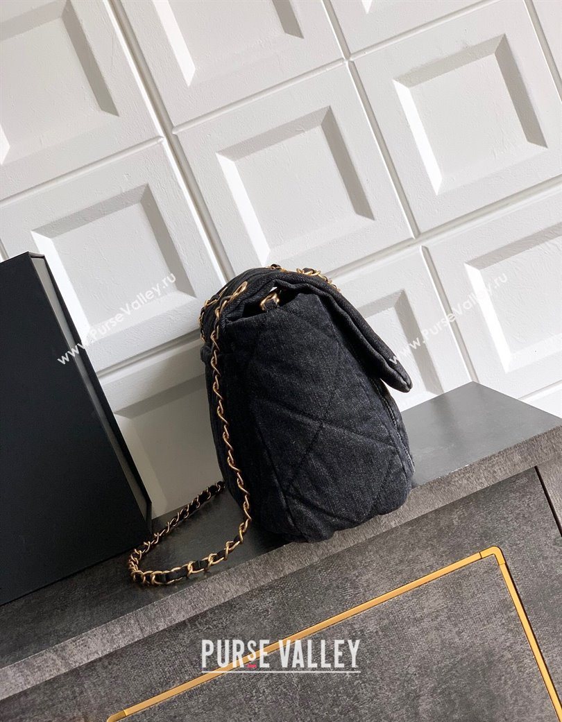 Chanel Denim Flap Bag with Large Pocket Black 2025 CH070301 (yezi-250703013)