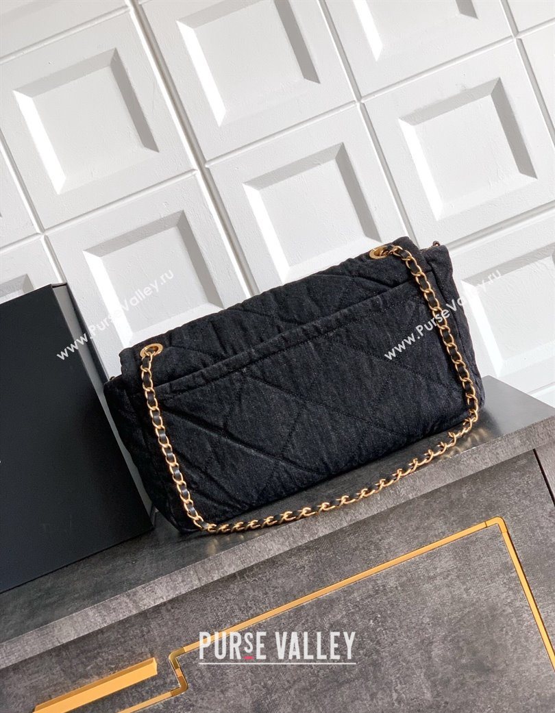 Chanel Denim Flap Bag with Large Pocket Black 2025 CH070301 (yezi-250703013)