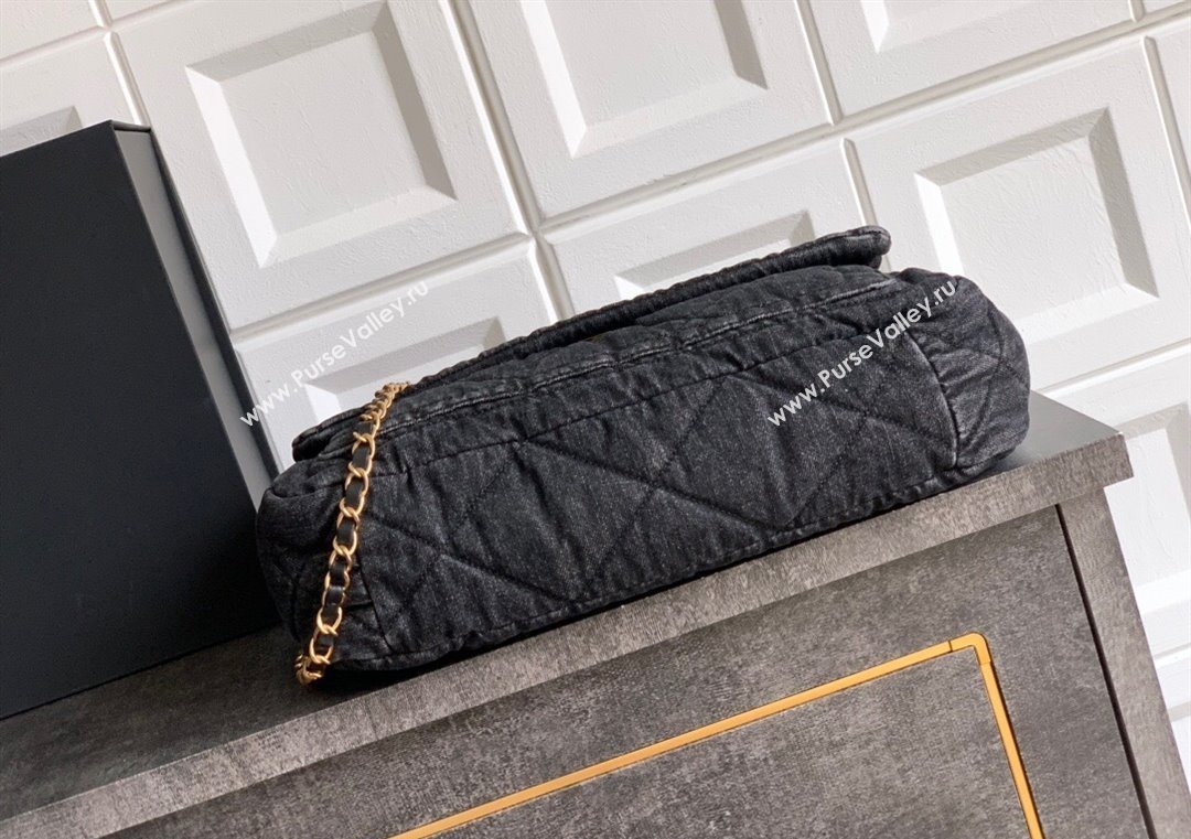 Chanel Denim Flap Bag with Large Pocket Black 2025 CH070301 (yezi-250703013)