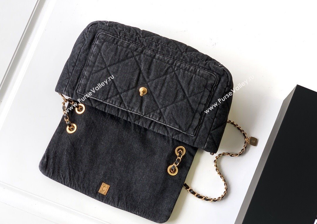 Chanel Denim Flap Bag with Large Pocket Black 2025 CH070301 (yezi-250703013)