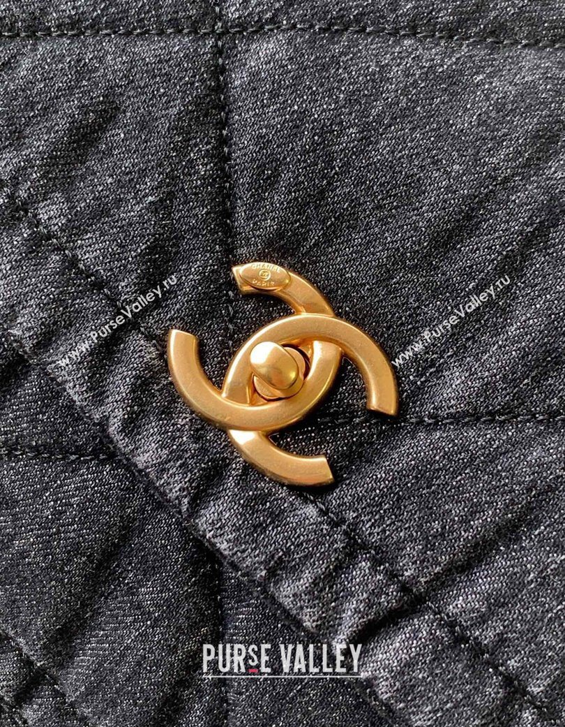 Chanel Denim Flap Bag with Large Pocket Black 2025 CH070301 (yezi-250703013)