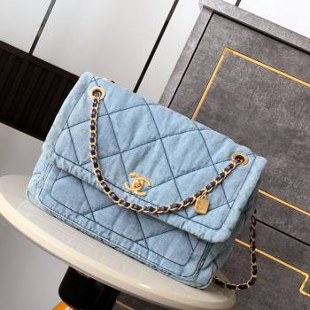 Chanel Denim Flap Bag with Large Pocket Light Blue 2025 CH070301 (yezi-250703014)